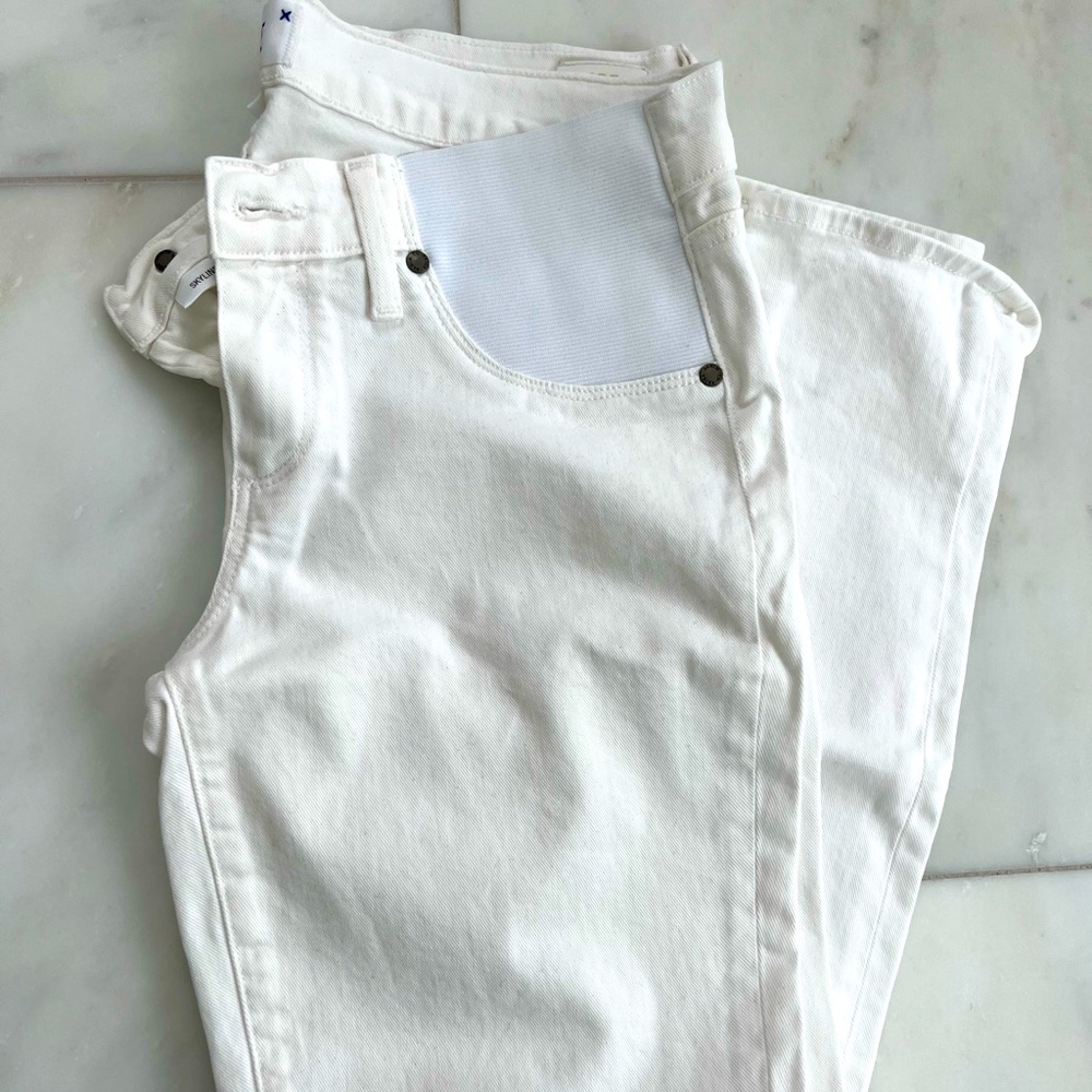 Paige denim white maternity jeans
